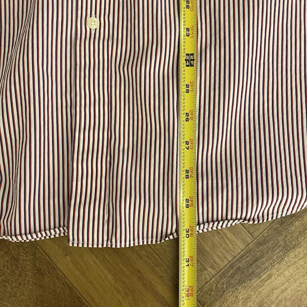 Brooks Brothers Regular Fit Dress Shirt 17 1/2-34 Supima Cotton Non Iron Stripes - Picture 6 of 7